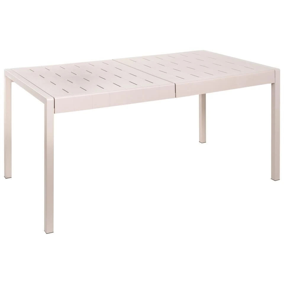 BARTICA - Tuintafel - Beige - 154 X 84 Cm - Synthetisch Materiaal 1 BARTICA - Tuintafel - Beige - 154 X 84 Cm - Synthetisch Materiaal