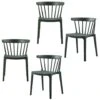 WOOOD Bliss Tuinstoelen - Kunststof - Army Groen - Set Van 4
