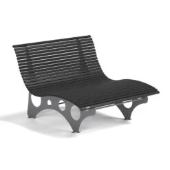 Merkloos HOME DELUXE WPC Golfligstoel NIRA Antraciet - 148 Cm