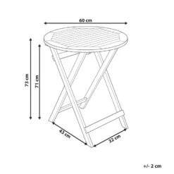 PROSSEDI - Bistrotafel - Lichthout - Acaciahout -Beliani Winkel 10019fd00f9d443c83475be0b0b5efb7