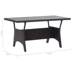 VidaXL - Tuintafel - Zwart - Poly Rattan - 120 X 70 X 66 Cm -Beliani Winkel 10155a5eb041484b80d4055916b284f7