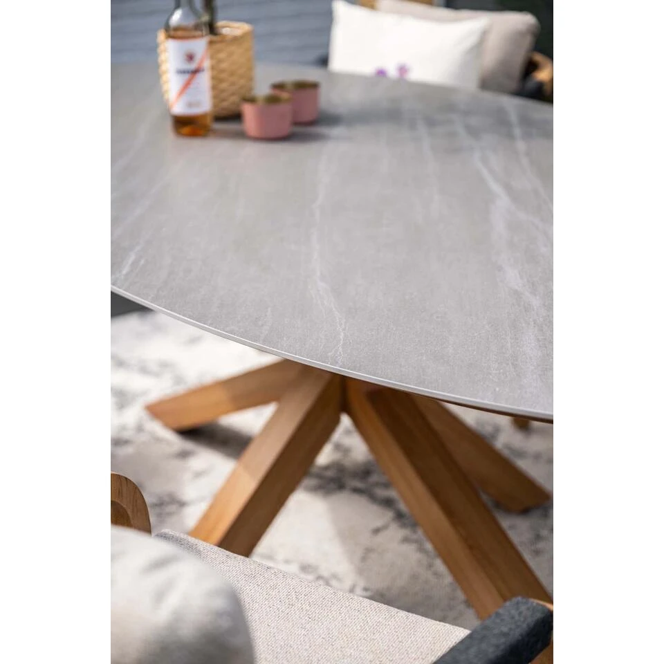 Scotland Tafel - 230x115 Cm - Light Teaklook - Centostone Napoli Sand 7 Scotland Tafel - 230x115 Cm - Light Teaklook - Centostone Napoli Sand - Afbeelding 7