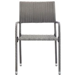 VidaXL - Stapelstoelen - Grijs - Poly Rattan - 2 Stuks -Beliani Winkel 10a27d83ebbb4a3ba55c1f7d63deb94f