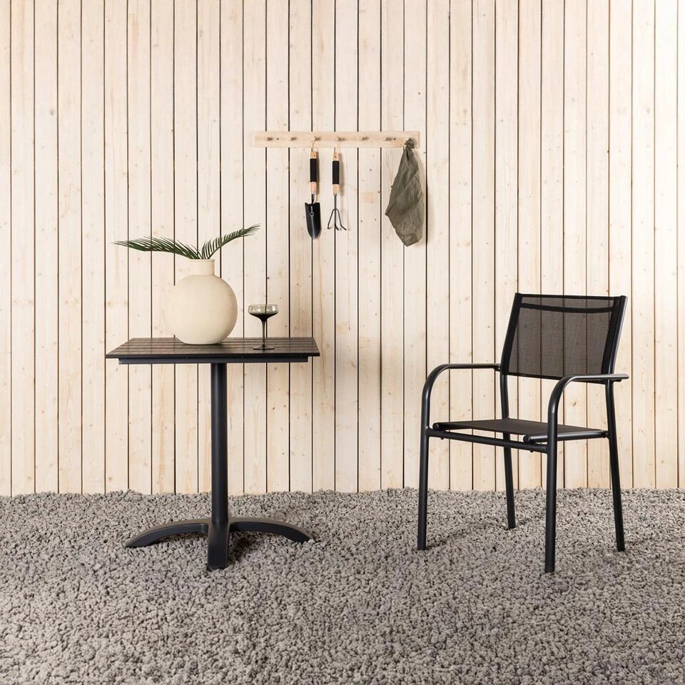 Fjôrd Bistrotafel Zwart Hout - 70x70x75cm - Colorado 2 Fjôrd Bistrotafel Zwart Hout - 70x70x75cm - Colorado - Afbeelding 2