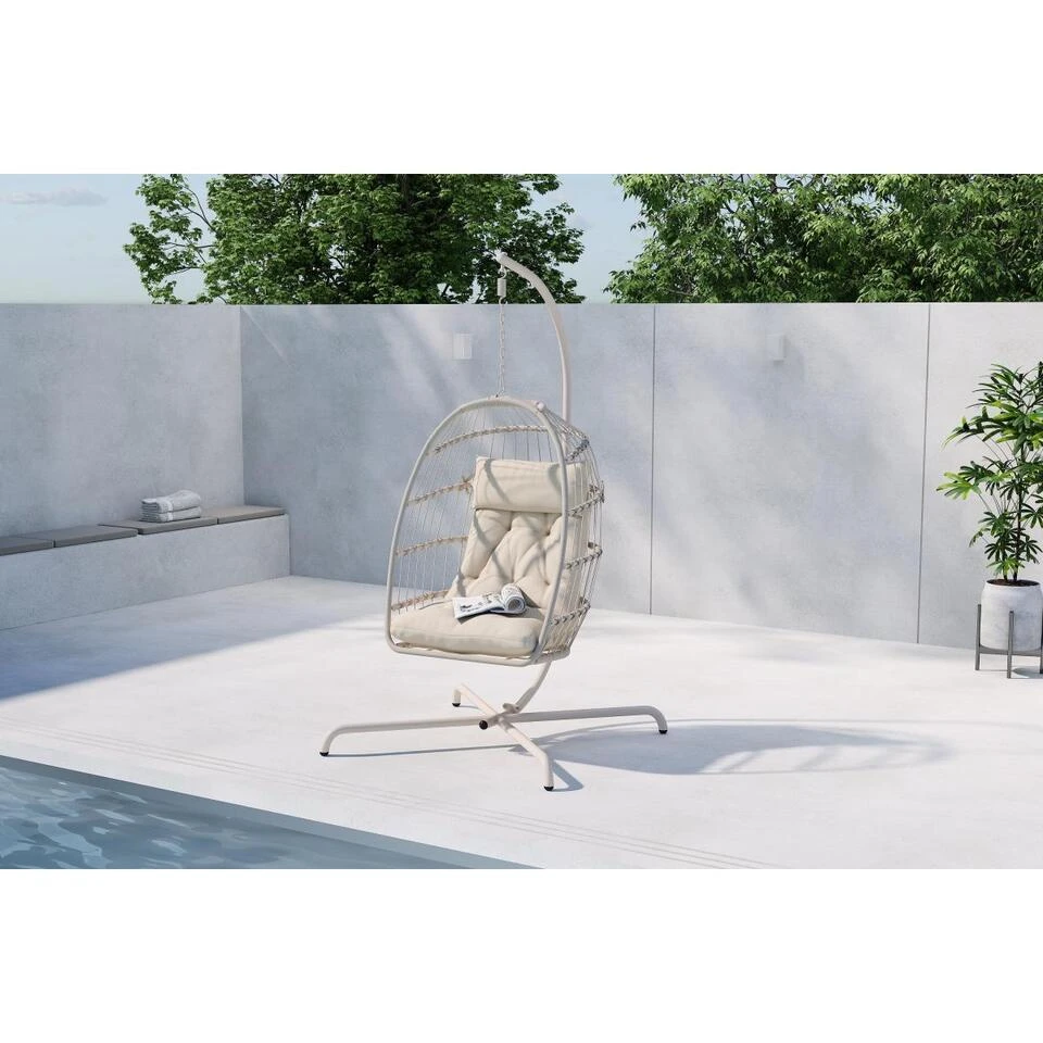 Svea - Hana Hangstoel - Beige 3 Svea - Hana Hangstoel - Beige - Afbeelding 3