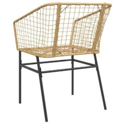 VidaXL - Terrasstoel - Bruin - Poly Rattan En Staal - 2 Stuks -Beliani Winkel 11521fffe42a497586228ed3a6886ca1
