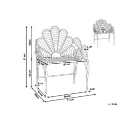 Beliani Tuinstoel LIGURIA - Zwart Ijzer -Beliani Winkel 11595924558b4cf98b450e7d99a3f8bc