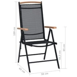 VidaXL - Tuinstoelen - Zwart - Aluminium En Textileen - 2 Stuks - Inklapbaar 17 VidaXL - Tuinstoelen - Zwart - Aluminium En Textileen - 2 Stuks - Inklapbaar -Beliani Winkel 12d4fc541864411bbae64297247f5a6a