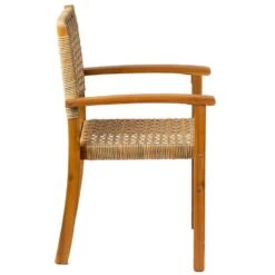 Set Van 2 Tuinstoelen Van Acacia En Touw -Beliani Winkel 13b393e30e21433396ea6302e5d3e3de