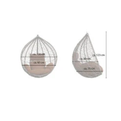 Merkloos HOME DELUXE Hangstoel CIELO Bruin Mand + Kussen -Beliani Winkel 13c18c2ef2a3462289308ebbf722fc4b