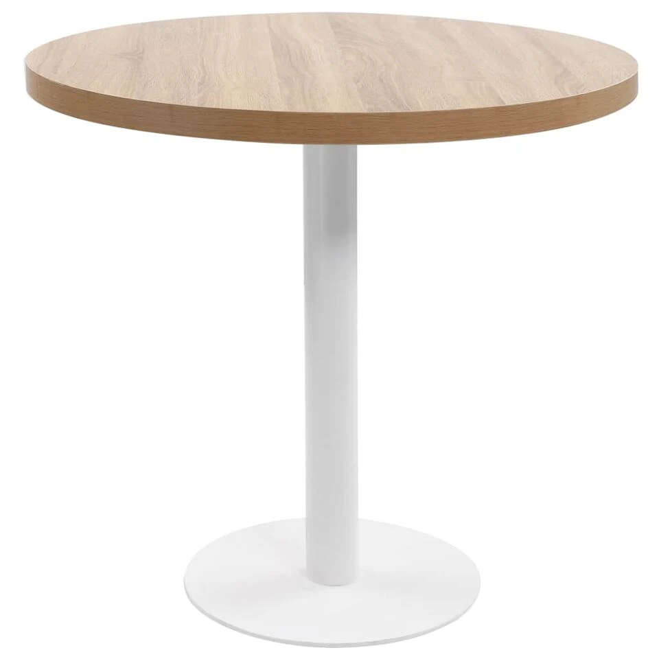 VidaXL Bistrotafel 80 Cm MDF Lichtbruin 1 VidaXL Bistrotafel 80 Cm MDF Lichtbruin