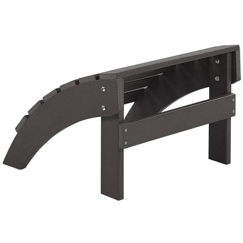 Beliani Voetenbankje ADIRONDACK - Grijs Kunsthout 4 Beliani Voetenbankje ADIRONDACK - Grijs Kunsthout - Afbeelding 4