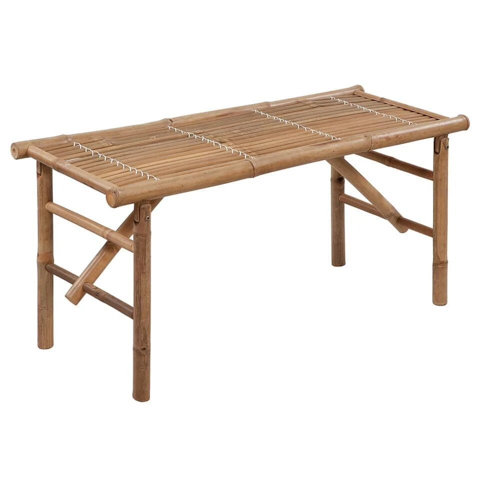 VidaXL - Tuinbank Inklapbaar Met Antraciet Kussen - Bamboe - 118x38x45 Cm 2 VidaXL - Tuinbank Inklapbaar Met Antraciet Kussen - Bamboe - 118x38x45 Cm - Afbeelding 2