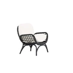 Svea - Hugo Outdoor Loungestoel - Wicker - Zwart -Beliani Winkel 14a91f824aba4ca3b56b5937b094db50