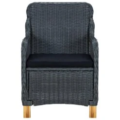 VidaXL Tuinstoelen 2 St Met Kussens Poly Rattan Donkergrijs 7 VidaXL Tuinstoelen 2 St Met Kussens Poly Rattan Donkergrijs -Beliani Winkel 14d661b47b2840ac964d3220da028e93