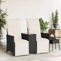 VidaXL - Tuinbank - Zwart - Poly Rattan -Beliani Winkel 1503a653c0c74f5d8d965cad79f09975