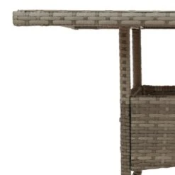VidaXL - Tuintafel Met Acaciahouten Blad - Grijs - Poly Rattan - 80 X 80 X 75 Cm -Beliani Winkel 153ac2f1cdd8458da62a4201842617cd