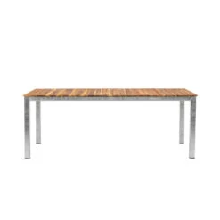 Fjôrd Tuintafel Acaciahout/Metaal - 200x100x74cm - Zenia -Beliani Winkel 1584ccfecdd2464aae40a1dc36d96edc