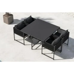 Svea - Isabella Eettafelset - Zwart 7 Svea - Isabella Eettafelset - Zwart -Beliani Winkel 16387fbcfc924628a93f5f4a60469743