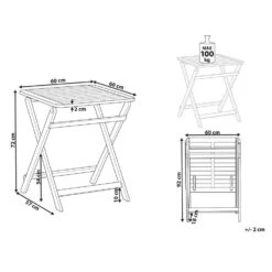 PARAGGI - Tuintafel - Bruin - Acaciahout 10 PARAGGI - Tuintafel - Bruin - Acaciahout -Beliani Winkel 16c2409042e2433f8cd895f136143f08