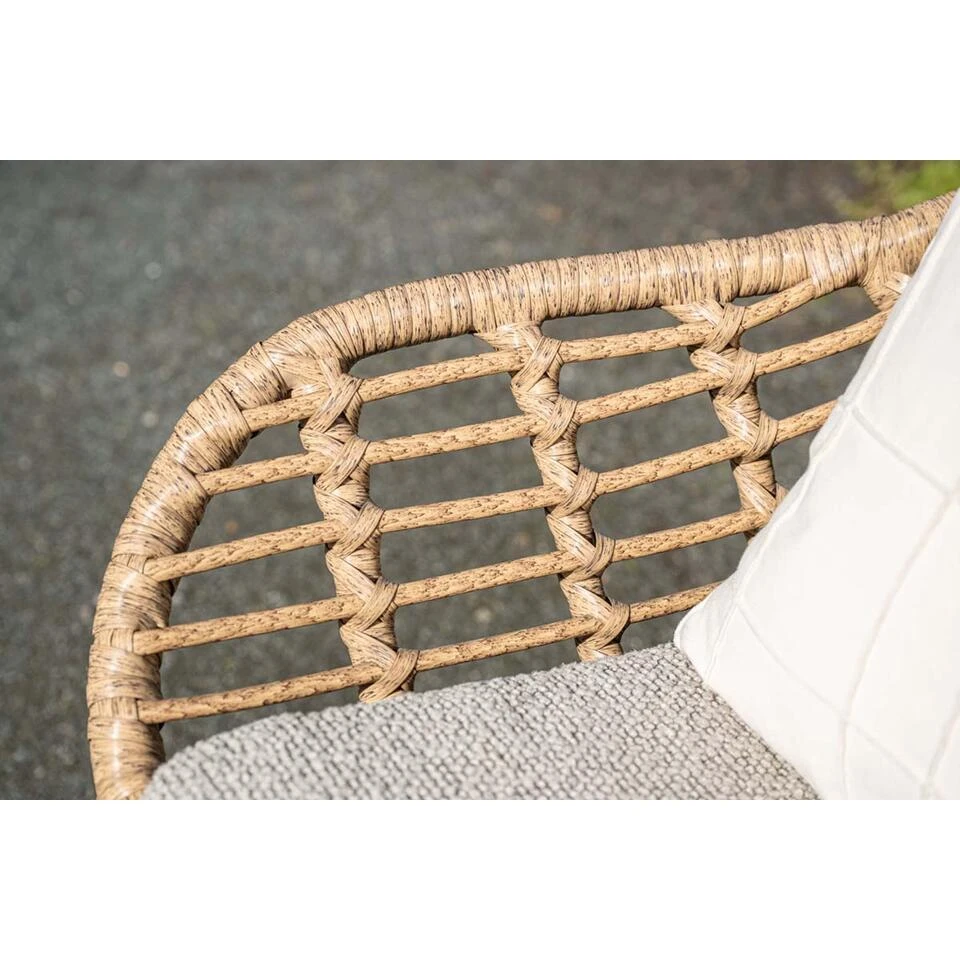 Castello Lounge Fauteuil - Light Teak Look - Natural Rotan-merino Sand 9 Castello Lounge Fauteuil - Light Teak Look - Natural Rotan-merino Sand - Afbeelding 9