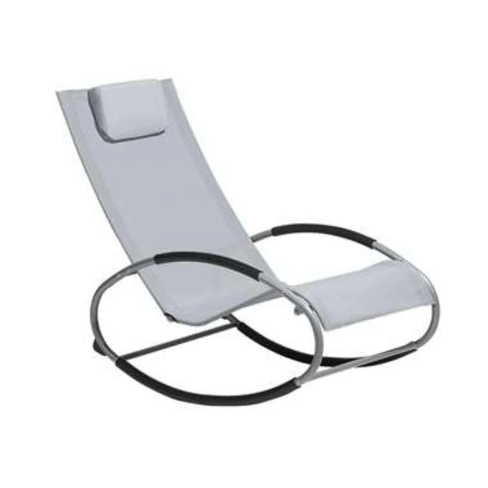 Beliani Tuinligstoel CAMPO - Grijs Polyester, Pvc 1 Beliani Tuinligstoel CAMPO - Grijs Polyester, Pvc