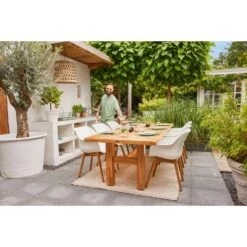Set Van 2- Hartman Sophie Studio Diningstoel- White - Teak Poot -Beliani Winkel 176ca713a28140c9a6b09a4db0245d33