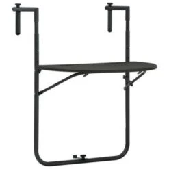 VidaXL Balkontafel Hangend 60x64x83,5 Cm Rattan-look Kunststof Bruin