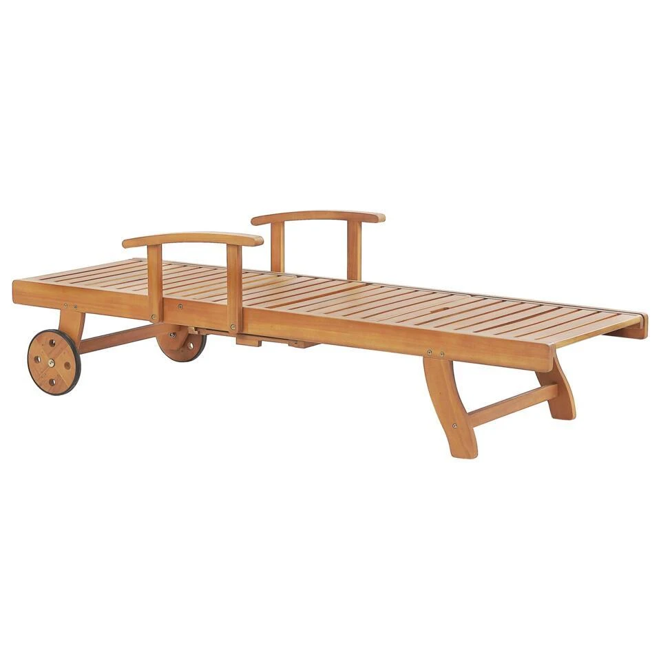 JAVA PREMIUM - Tuinligstoel - Lichtbruin/Taupe - Acaciahout 6 JAVA PREMIUM - Tuinligstoel - Lichtbruin/Taupe - Acaciahout - Afbeelding 6