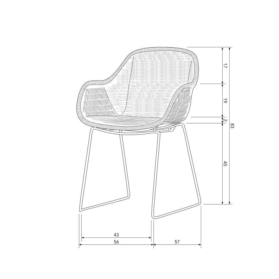 WOOOD Willow Loungestoelen Buiten - Polyester - Naturel - Set Van 2 9 WOOOD Willow Loungestoelen Buiten - Polyester - Naturel - Set Van 2 - Afbeelding 9