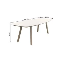 Taste Manolo Tuintafel 240x103 Cm. - Deens Ovaal - Latte -Beliani Winkel 18ec4bf442f64c6eb33d789f7872cdca