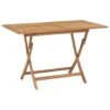 VidaXL Tuintafel Inklapbaar 120x70x75 Cm Massief Teakhout