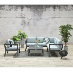 Garden Impressions San Luis Loungestoel - Mint Grijs -Beliani Winkel 1945392173 0102