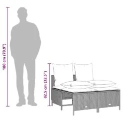 VidaXL - Loungeset - Grijs - Poly Rattan 15 VidaXL - Loungeset - Grijs - Poly Rattan -Beliani Winkel 19a5817dffb34dc4b1e9aaaaee97c574