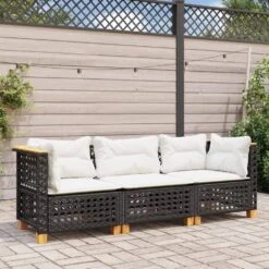 VidaXL - Tuinbank - Zwart - Poly Rattan - 3 Stuks -Beliani Winkel 19b38ee4bdaa4f10ad74d069230b9191
