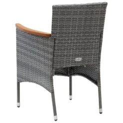 VidaXL - Tuinstoelen - Grijs - Poly Rattan - 4 Stuks -Beliani Winkel 1a9b659ed41047eb8aed3862ed06fc1d