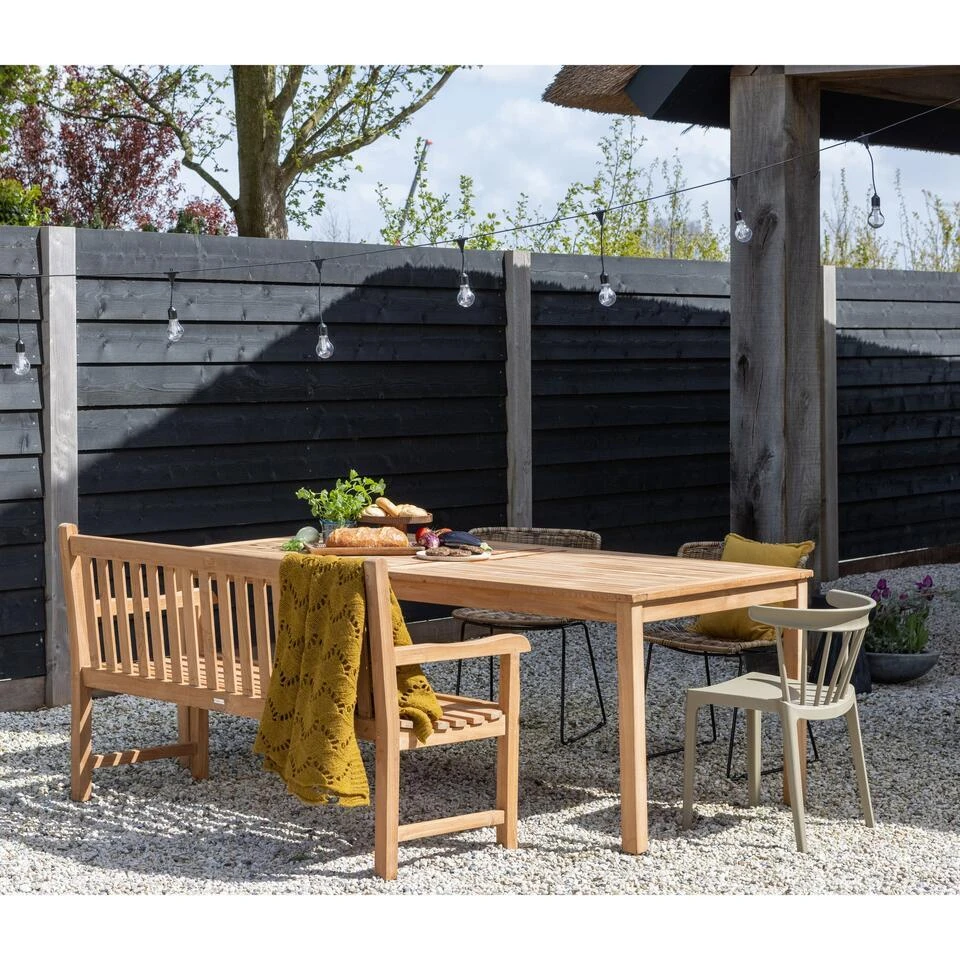 WOOOD Wings Tuinstoelen - Polyester - Naturel - Set Van 4 2 WOOOD Wings Tuinstoelen - Polyester - Naturel - Set Van 4 - Afbeelding 2