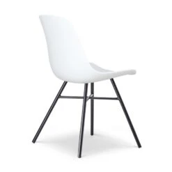 Nolon Noa-Pip Kunststof Tuinstoel Wit - Zwart Onderstel -Beliani Winkel 1c8dc45f87e7496081f791fab59b9199