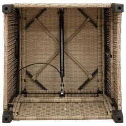 VidaXL - Verstelbare Tuinstoel Met Bijzettafel - Beige - Poly Rattan -Beliani Winkel 1c94b28e1b8e43e2b25371acf4177aba
