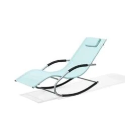 Beliani Tuinligstoel CARANO - Groen Staal, Textiel -Beliani Winkel 1d4f33968a4542058de685c16f345cdc