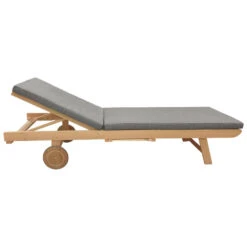 Happy Garden Zonnebaden KANAWA - Grijs - Acacia -Beliani Winkel 1db65107e71440a38055d666d21388c9