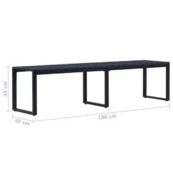 VidaXL - Tuinbank - Zwart - PS-plaat - 180 Cm -Beliani Winkel 1ddce6de0c8b4762ab3c41d27b9dc55d