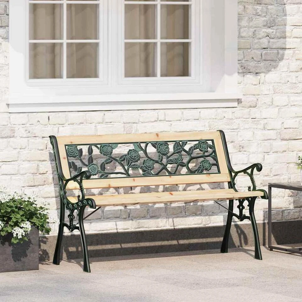 VidaXL - Tuin Zitplaatsen - Bruin - Hout - 116 X 54 X 73cm 2 VidaXL - Tuin Zitplaatsen - Bruin - Hout - 116 X 54 X 73cm - Afbeelding 2