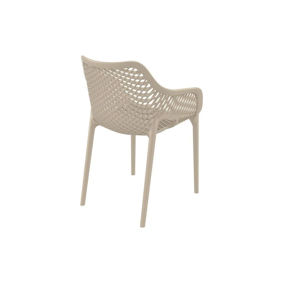 Madino Air Stapelbare Stoel - Taupe 3 Madino Air Stapelbare Stoel - Taupe - Afbeelding 3