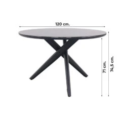 Dublin Ronde Tuintafel Ø120 Cm. - Antraciet -Beliani Winkel 1eed4cb7d64c49f085263b9eb360235f