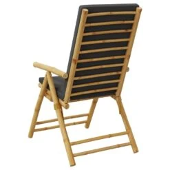 VidaXL - Inklapbaar Tuinstoelen - Kussens - Bruin - Bamboe - 2 Stuks -Beliani Winkel 1fa60c480f3948219f448b21d065f462