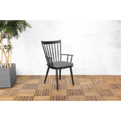 Sens-Line - Amsterdam Tuinstoel Zwart - Aluminium - Set Van 2 -Beliani Winkel 201ec57c794649199928b987153f7888