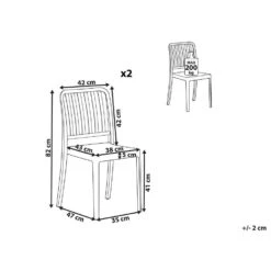 Beliani Tuinstoel SERSALE - Wit Synthetisch Materiaal 6 Beliani Tuinstoel SERSALE - Wit Synthetisch Materiaal -Beliani Winkel 2069edf8524d4b52926771692ba20a16