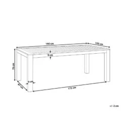 Beliani Eettafel MONSANO - Lichte Houtkleur Eucalyptushout 6 Beliani Eettafel MONSANO - Lichte Houtkleur Eucalyptushout -Beliani Winkel 20bb13128ce947cbbfaf6e8e83460a48