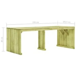 VidaXL Tuintafel 220x101,5x80 Cm Geïmpregneerd Grenenhout -Beliani Winkel 211966d0280c44069c5fdf992fe0fa8c